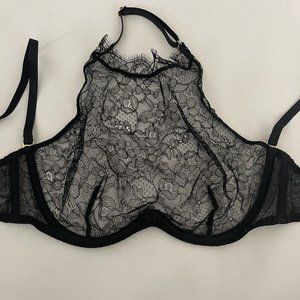 NWT Agent Provocateur ANNOUSHKA BRA HIGH NECK LACE SIZE 3 BLACK $320 SOLD OUT!